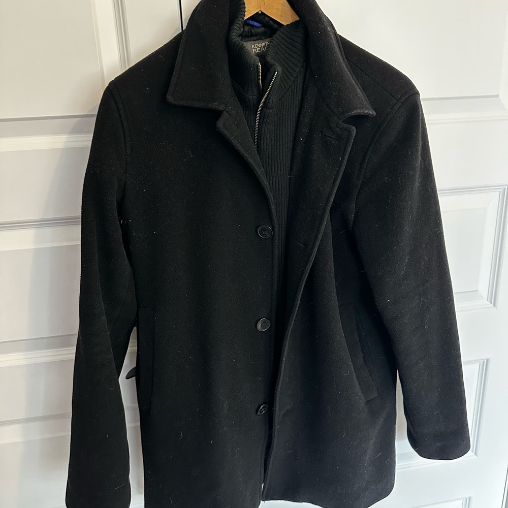 Kenneth Cole Reaction Black Pea Coat